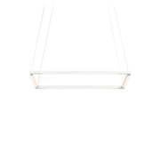 Z-Bar Pendant Small Square, Soft Warm, Matte White, 18" x 18"