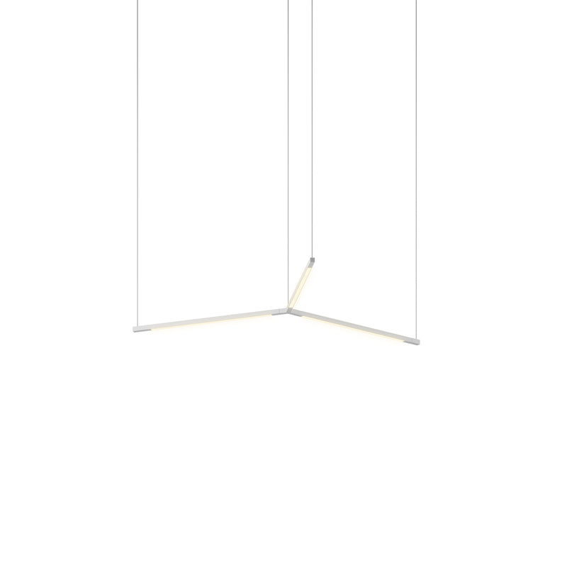 Z-Bar Pendant Small  Trio, Silver (16" light bars)
