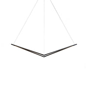 Z-Bar Pendant Medium Bird, Soft Warm, Matte Black, 49" x 15" x 9.3"