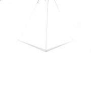 Z-Bar Pendant Medium Bird, Soft Warm, Matte White, 49" x 15" x 9.3"