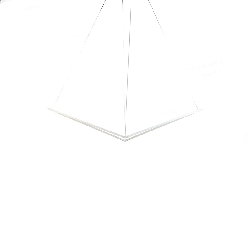 Z-Bar Pendant Medium Bird, Soft Warm, Matte White, 49" x 15" x 9.3"