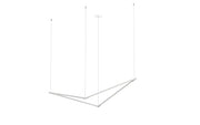 Z-Bar Pendant Medium Bird, Soft Warm, Silver, 49" x 15" x 9.3"