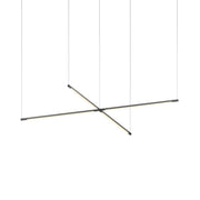 Z-Bar Pendant Medium Cross, Matte Black (24" light bars)