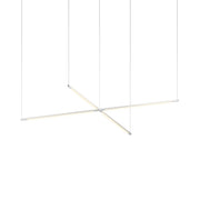 Z-Bar Pendant Medium Cross, Silver (24" light bars)