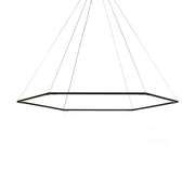 Z-Bar Pendant Medium Honeycomb, Soft Warm, Matte Black, 52" x 45"