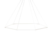 Z-Bar Pendant Medium Honeycomb, Soft Warm, Matte White, 52" x 45"