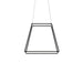 Z-Bar Pendant Rise Medium Square, Soft Warm, Matte Black, 26" x 26" x 22"