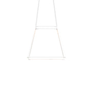 Z-Bar Pendant Rise Medium Square, Soft Warm, Matte White, 26" x 26" x 22"