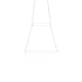Z-Bar Pendant Rise Medium Square, Soft Warm, Matte White, 26" x 26" x 22"