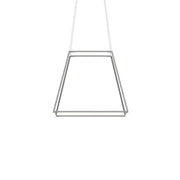 Z-Bar Pendant Rise Medium Square, Soft Warm, Silver, 26" x 26" x 22"