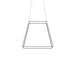 Z-Bar Pendant Rise Medium Square, Soft Warm, Silver, 26" x 26" x 22"