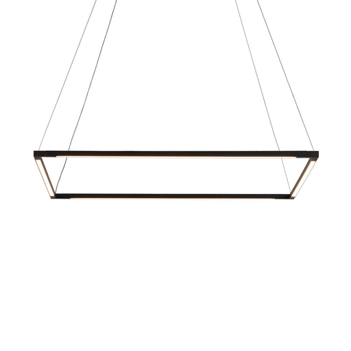 Z-Bar Pendant Medium Square, Soft Warm, Matte Black, 26" x 26"