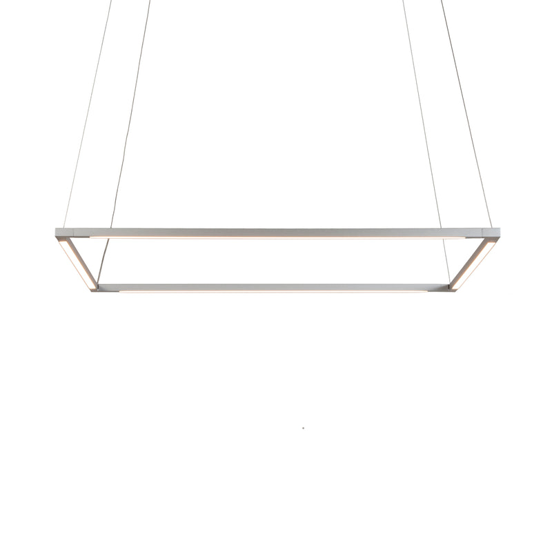 Z-Bar Pendant Medium Square, Soft Warm, Silver, 26" x 26"