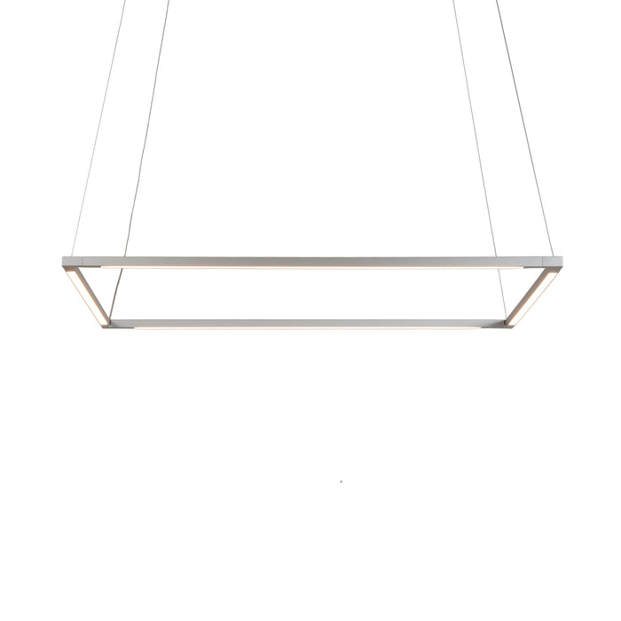 Z-Bar Pendant Medium Square, Soft Warm, Silver, 26" x 26"