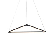 Z-Bar Pendant Medium Triangle, Soft Warm, Matte Black, 26" x 23"