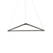 Z-Bar Pendant Medium Triangle, Soft Warm, Matte Black, 26" x 23"