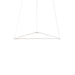 Z-Bar Pendant Medium Triangle, Soft Warm, Matte White, 26" x 23"