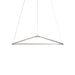 Z-Bar Pendant Medium Triangle, Soft Warm, Silver, 26" x 23"