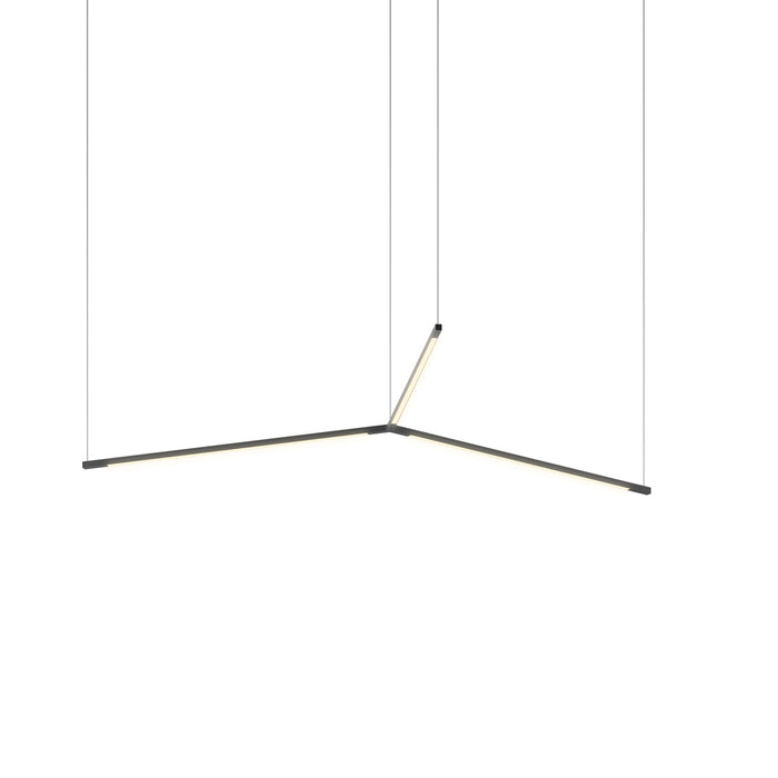 Z-Bar Pendant Medium Trio, Matte Black (24" light bars)