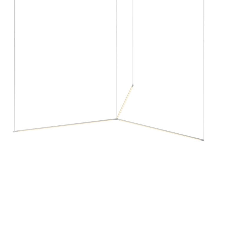 Z-Bar Pendant Medium Trio, Silver (24" light bars)