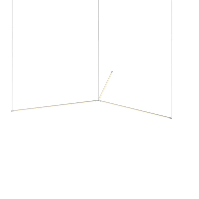 Z-Bar Pendant Medium Trio, Silver (24" light bars)
