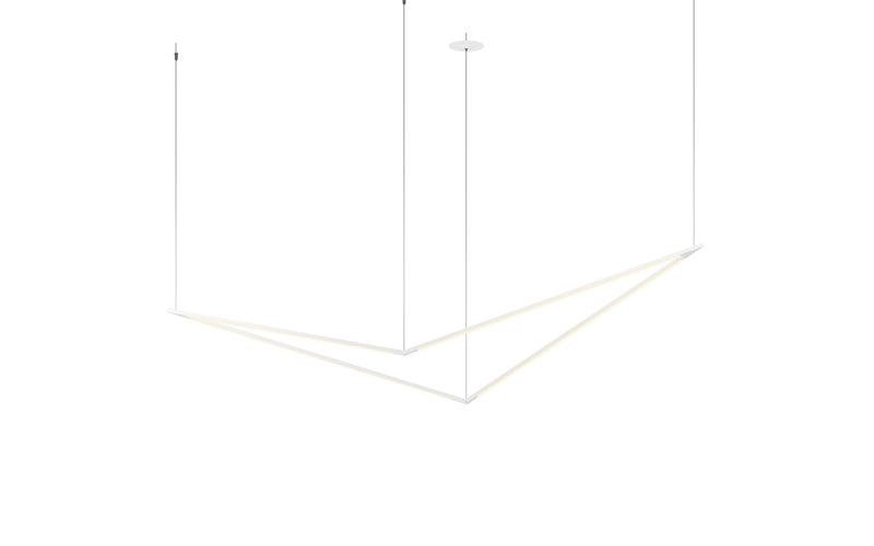 Z-Bar Pendant Large Bird, Matte White (36" light bars)