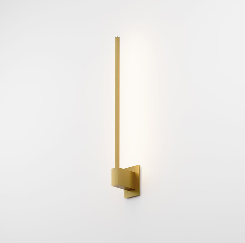 Z-Bar Wall Sconce, Soft Warm, Gold, 24," End Mount