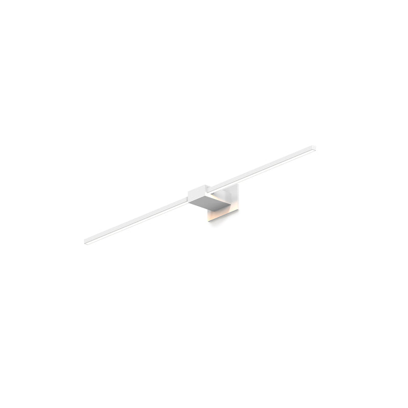 Z-Bar Wall Sconce, Soft Warm, Matte White, 36," Center Mount
